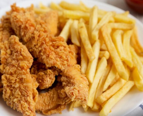 Golden fried chicken wings